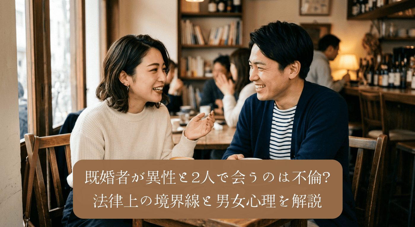 既婚者が異性と2人で会うのは不倫？法律上の境界線と男女心理を解説
