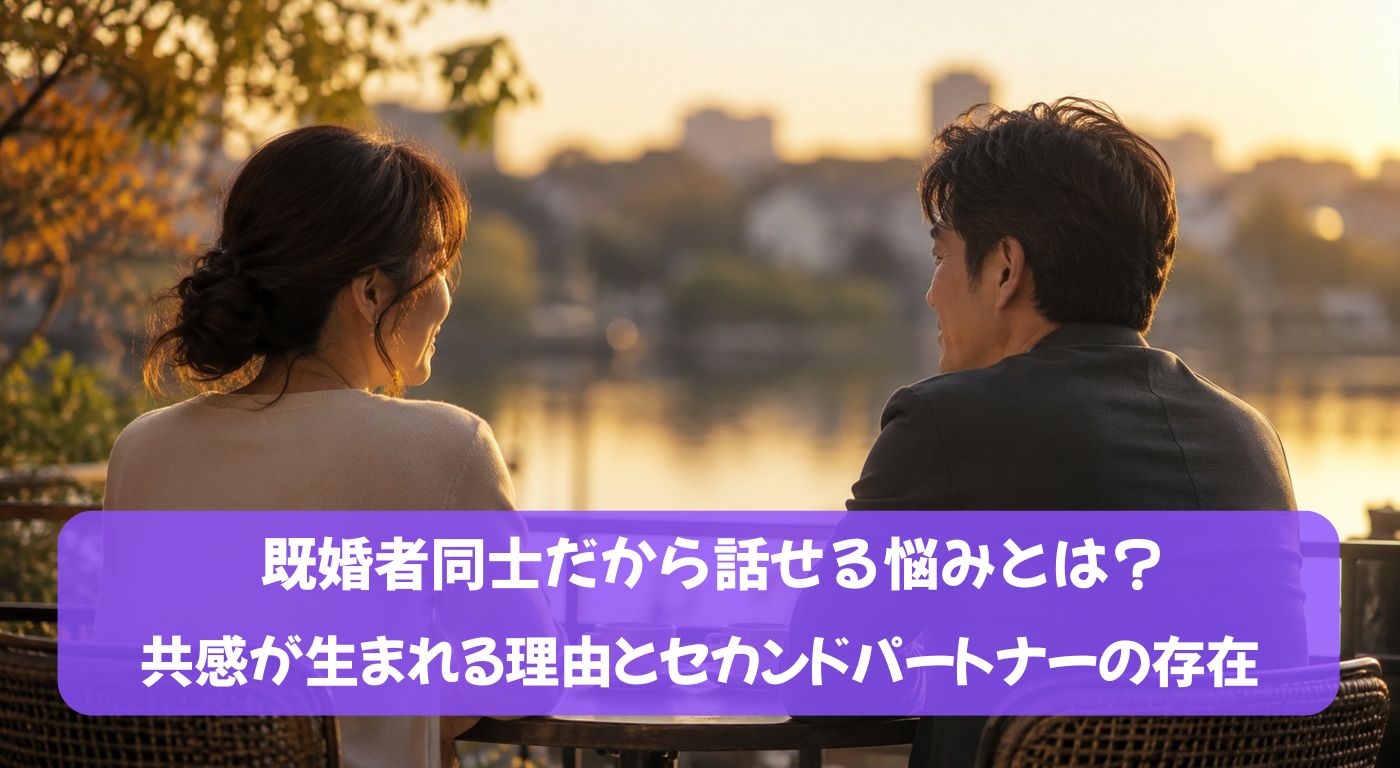 既婚者同士だから話せる悩みとは？共感が生まれる理由とセカンドパートナーの存在