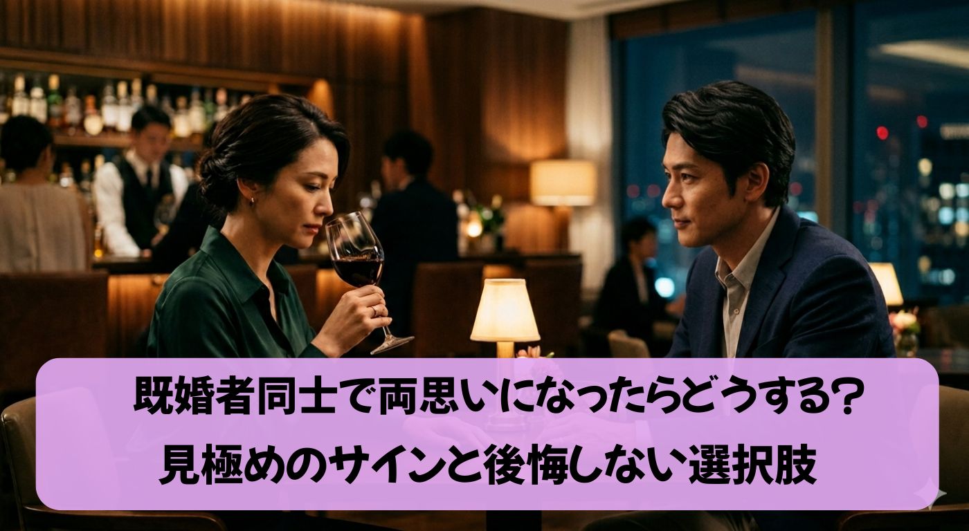 既婚者同士で両思いになったらどうする？見極めのサインと後悔しない選択肢