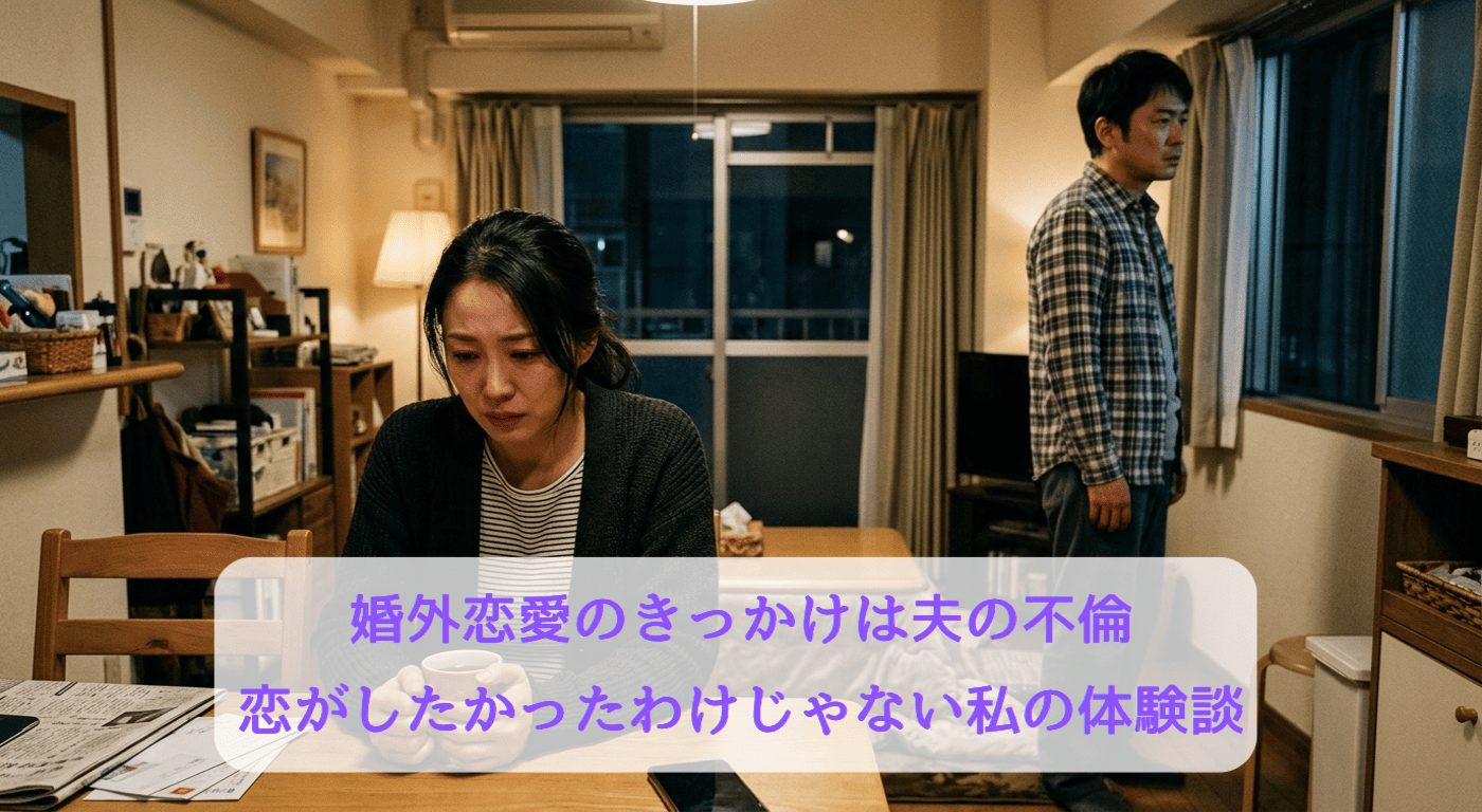 婚外恋愛のきっかけは夫の不倫｜恋がしたかったわけじゃない私の体験談