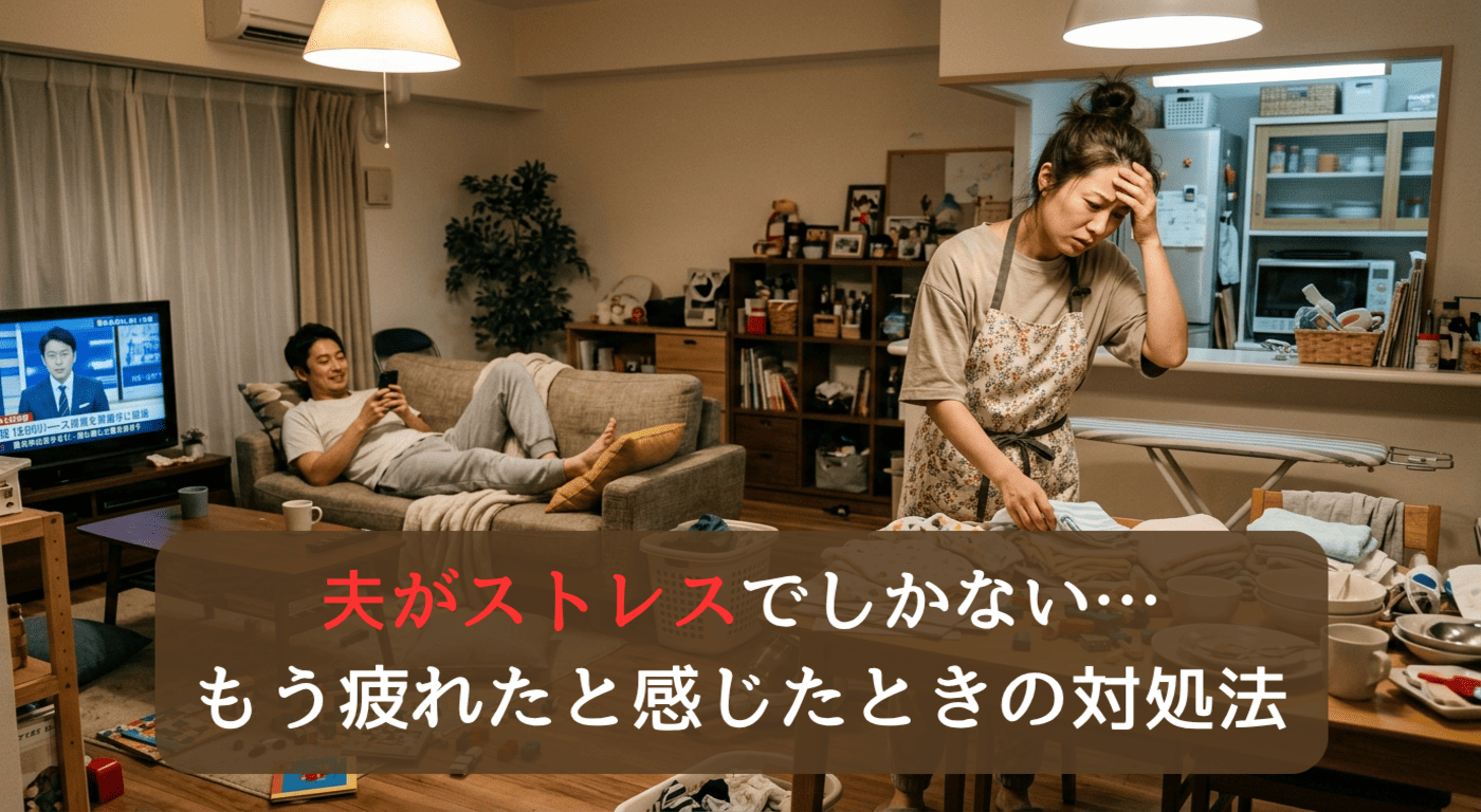 夫がストレスでしかない…もう疲れたと感じたときの対処法