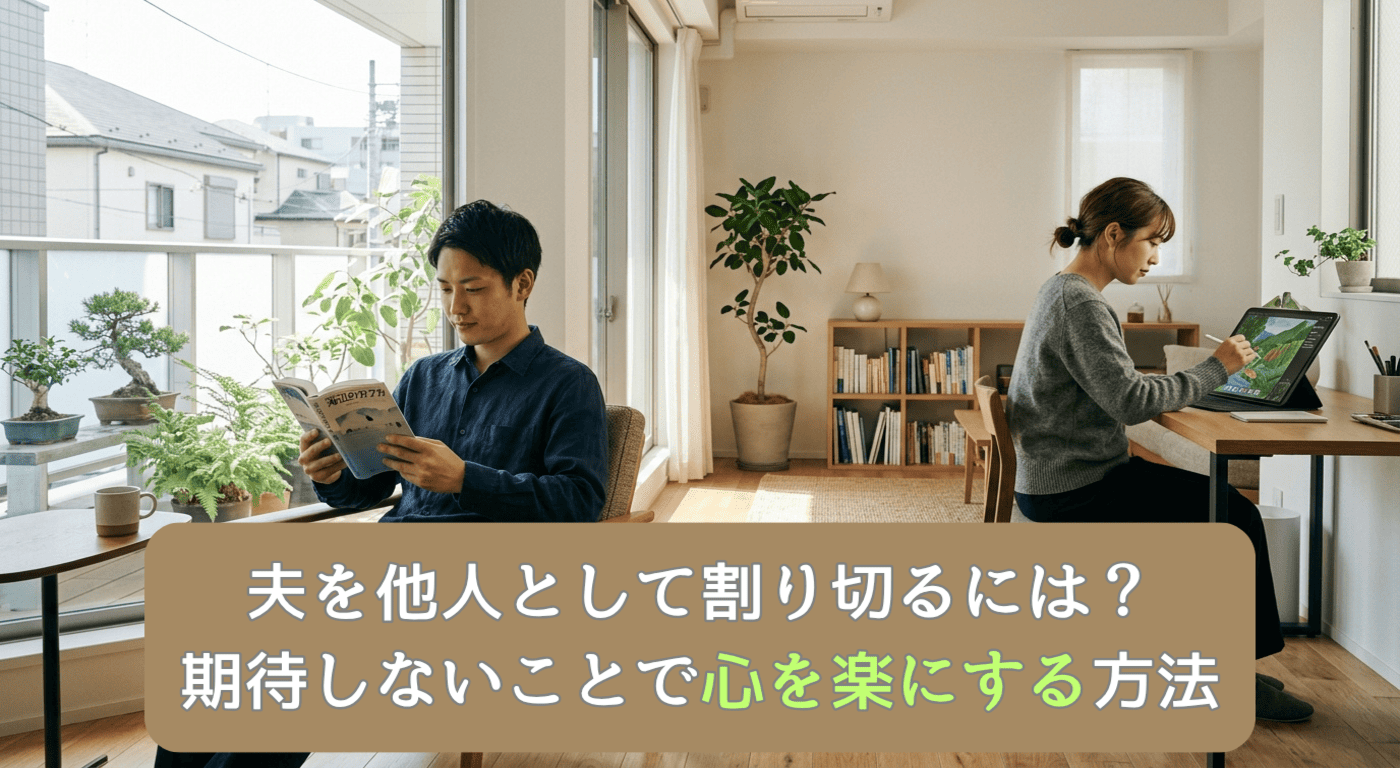 夫を他人として割り切るには？期待しないことで心を楽にする方法
